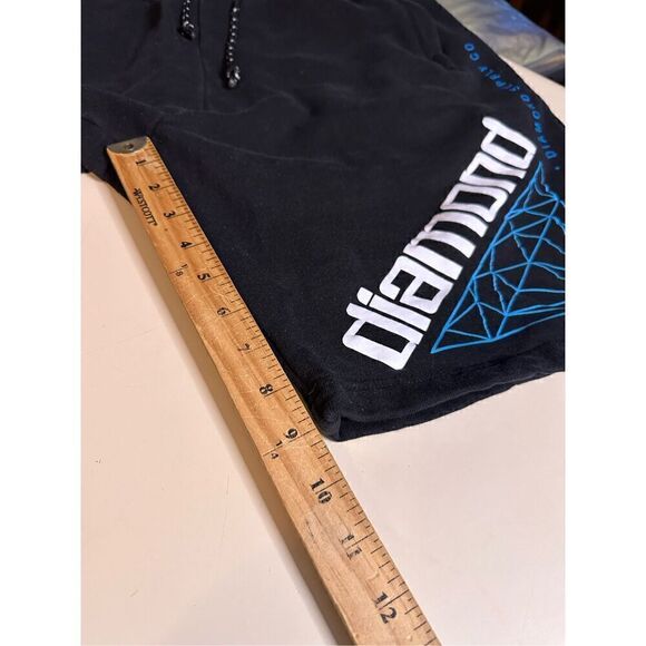 Vintage Y2K RockSmith Diamond Co Mens Black Cotton Drawstring Shorts Size XL - Picture 10 of 11